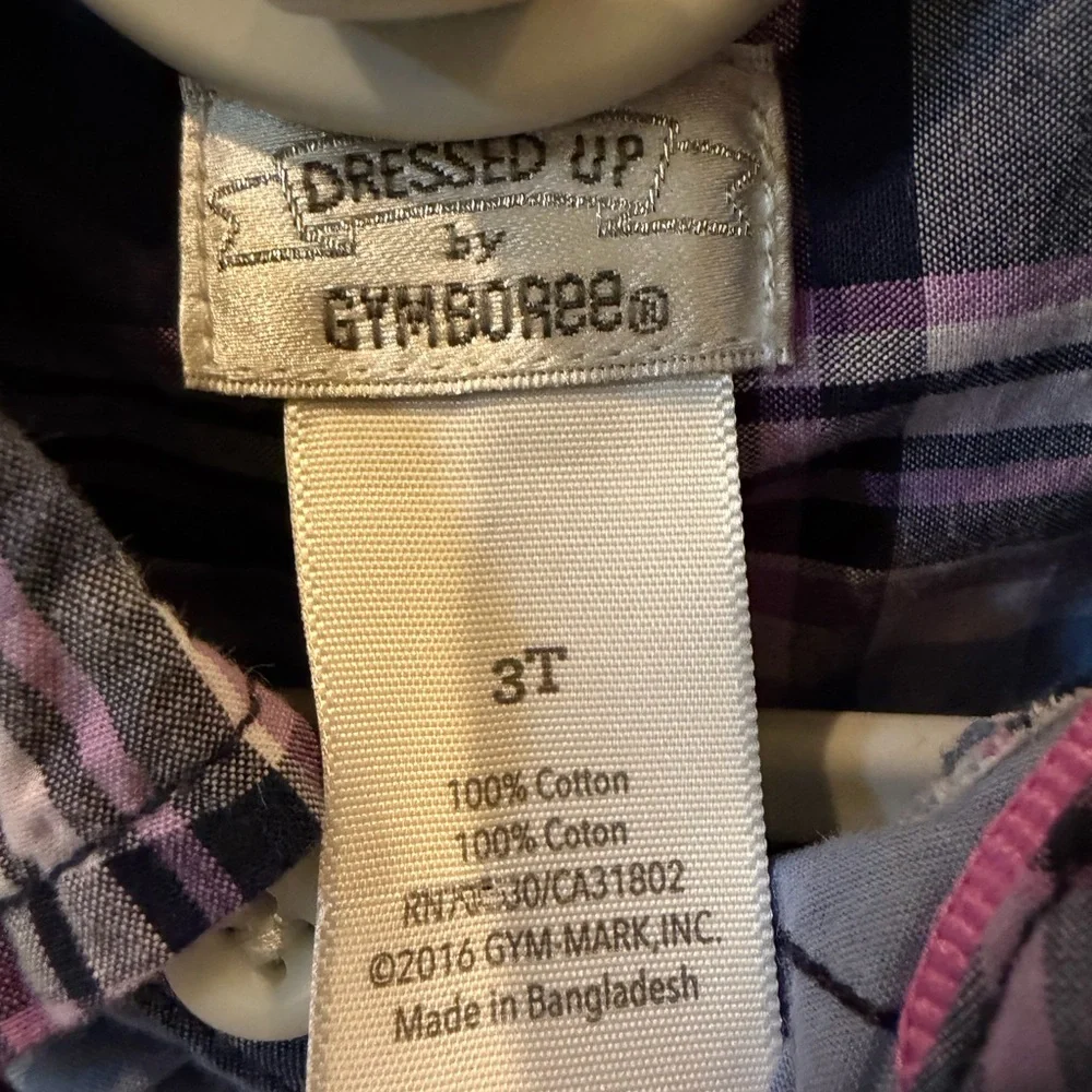 Gymboree Toddler Boys Plaid Dress Shirt Size 3T